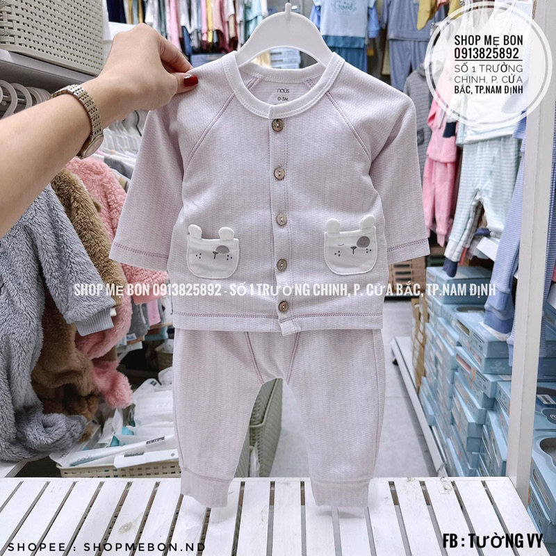 Bộ quần áo cài thẳng dài tay Nous cho bé trai bé gái