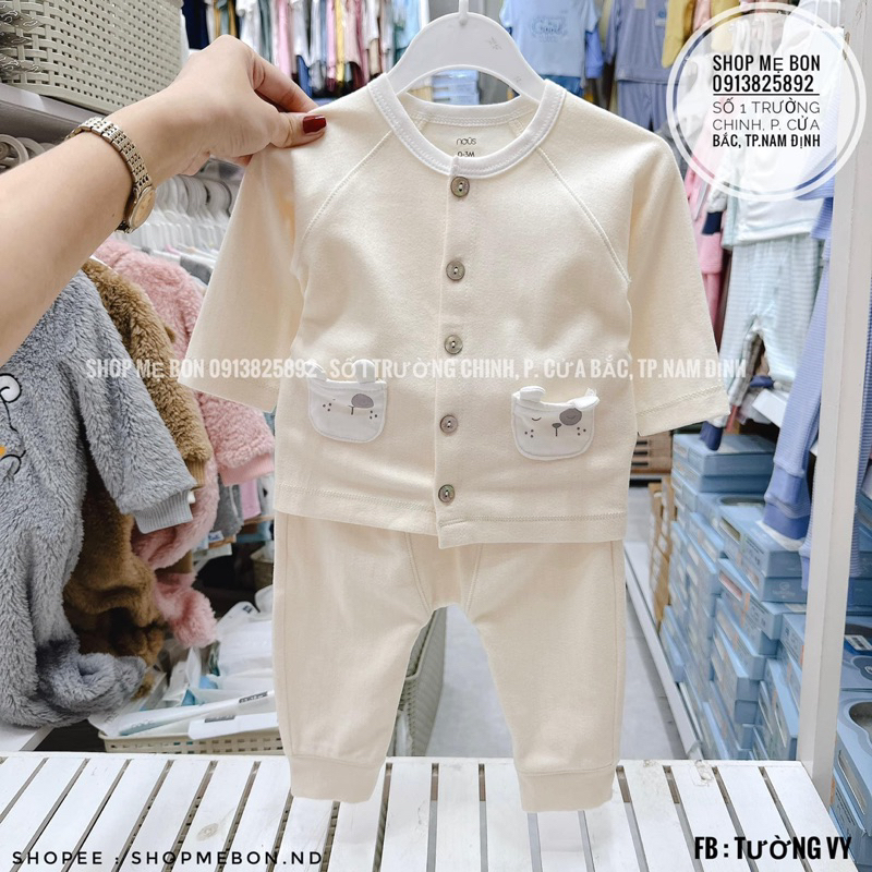 Bộ quần áo cài thẳng dài tay Nous cho bé trai bé gái