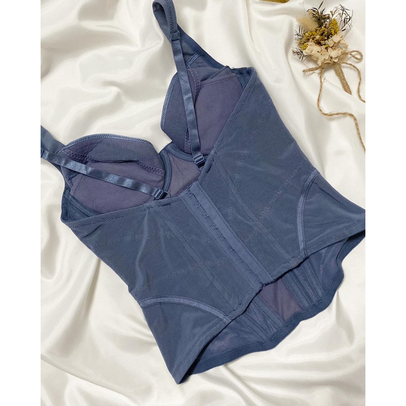 Áo corset xanh xám 2hand