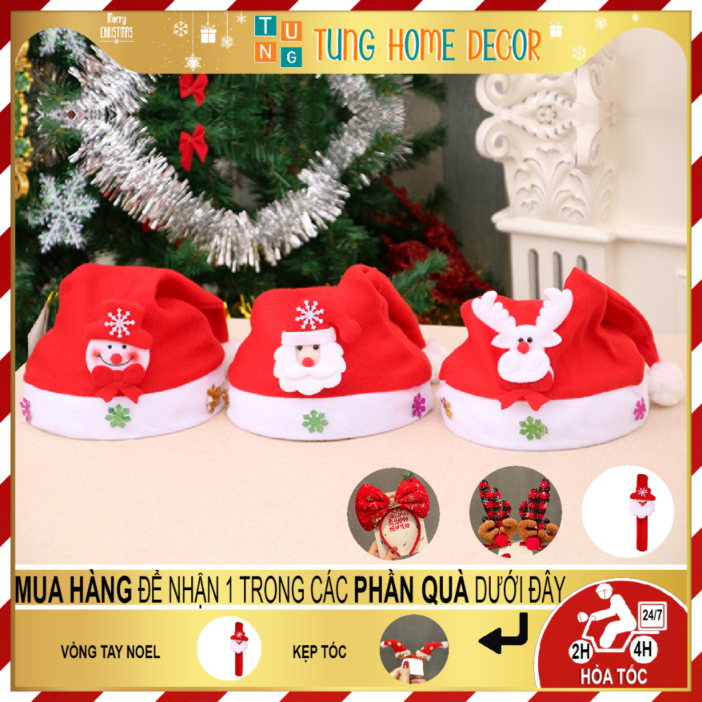 Phụ kiện giáng sinh mũ vòng tay bơm kẹp tóc noel 2024