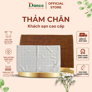 Thảm chân khách sạn cao cấp danco 100% cotton, nhiều màu, siêu thấm nước - cực kỳ dày dặn 45x80x360g