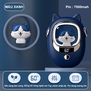 Máy sưởi mini cầm tay hình mèo túi sưởi ấm cắm điện chườm nóng bụng kinh mùa đông