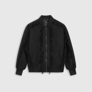 Áo khoác ROWAY chất liệu dạ tweed | Bomber tua rua