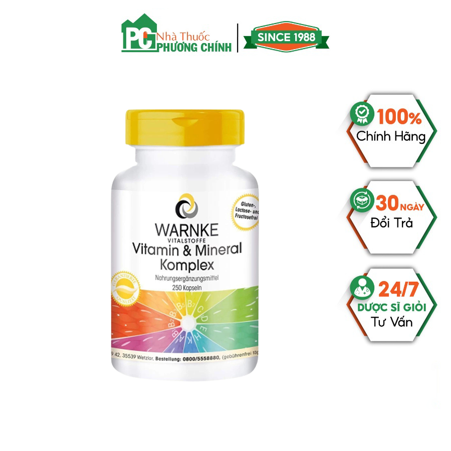 Vitamin Tổng Hợp Warnke Vitamin & Mineral Komplex Nhập Khẩu Chính Hãng Từ Đức (Hộp 100 Viên)