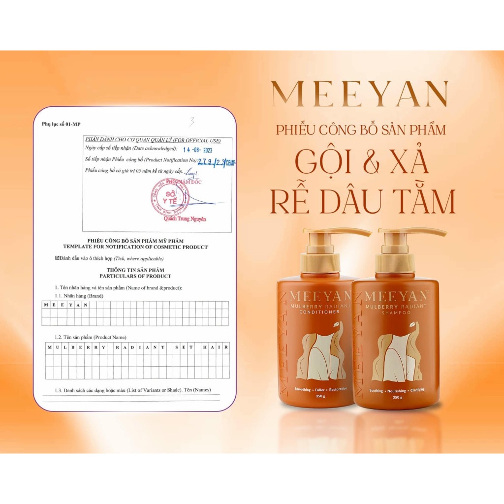Dầu gội MEYAN Meea chăm sóc tóc Treatment thành phần rễ dâu tằm 500ml