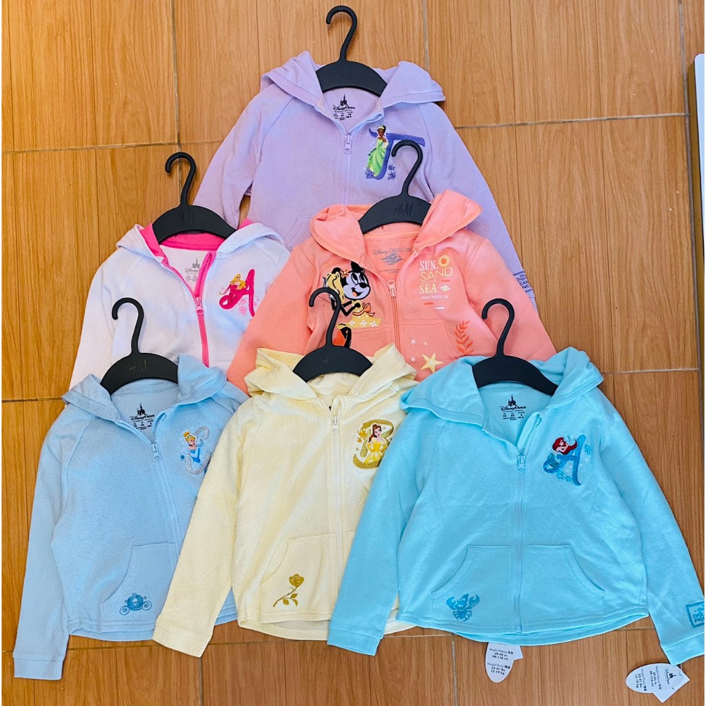 Áo khoác mỏng hình các công chúa Disney và chuột Minne siêu đẹp dư xịn cho bé gái