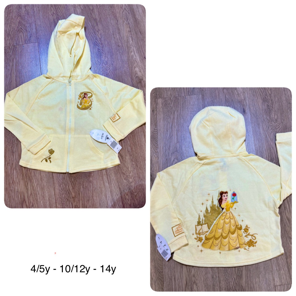 Áo khoác mỏng hình các công chúa Disney và chuột Minne siêu đẹp dư xịn cho bé gái