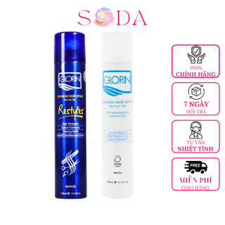 Keo xịt tóc, gôm vuốt tóc cứng, mềm glorin - fashion hair spray 420ml