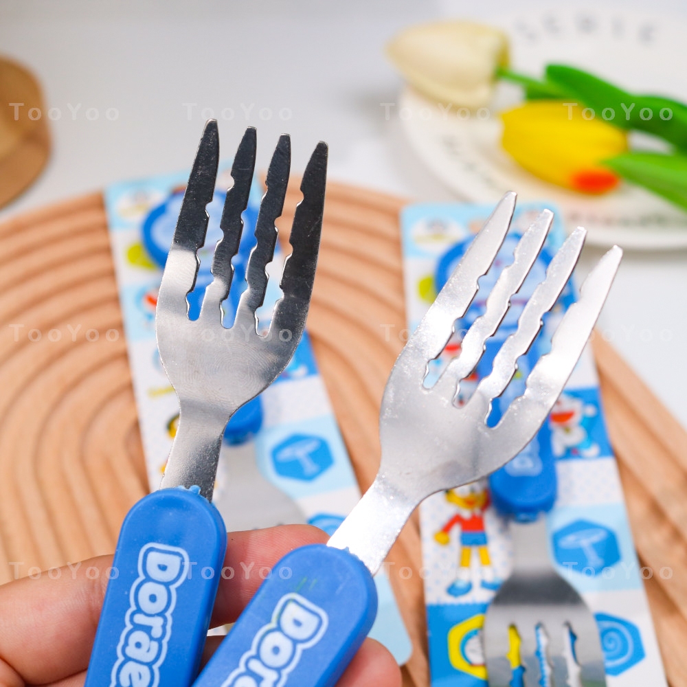 Nĩa inox mẫu Doraemon dễ thương cute TooYoo BK00403