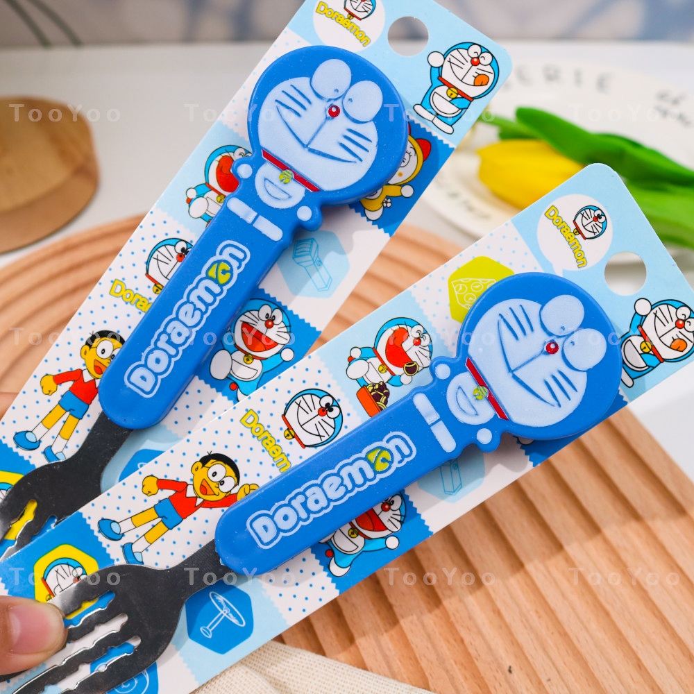 Nĩa inox mẫu Doraemon dễ thương cute TooYoo BK00403