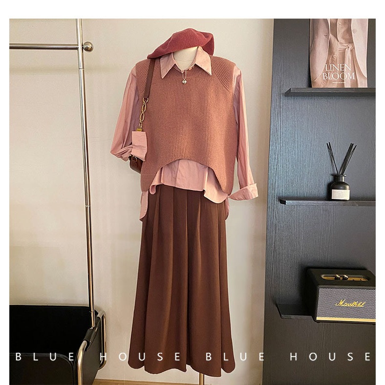 Áo ghi lê len cổ tròn khoét lai - Nhakholiti - AL592