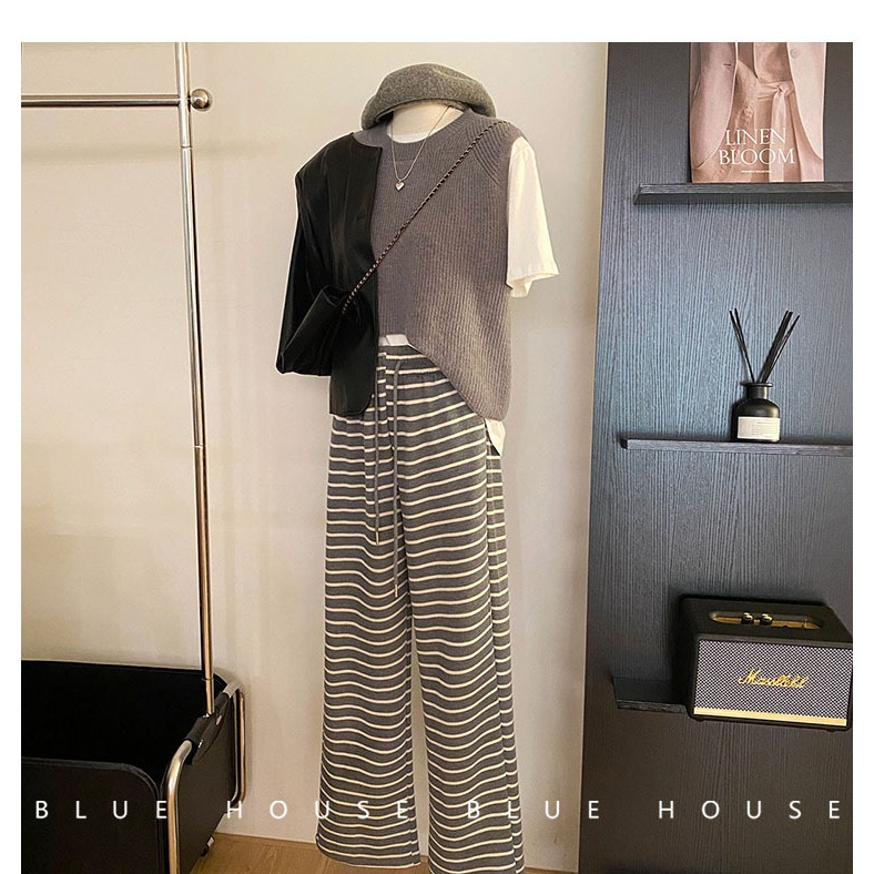 Áo ghi lê len cổ tròn khoét lai - Nhakholiti - AL592