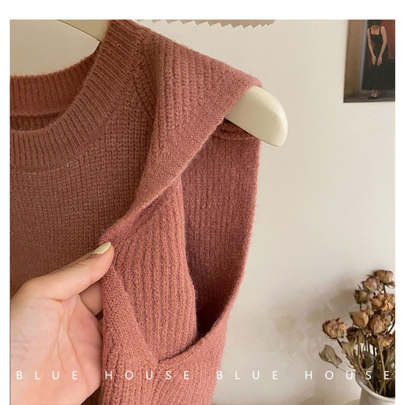 Áo ghi lê len cổ tròn khoét lai - Nhakholiti - AL592