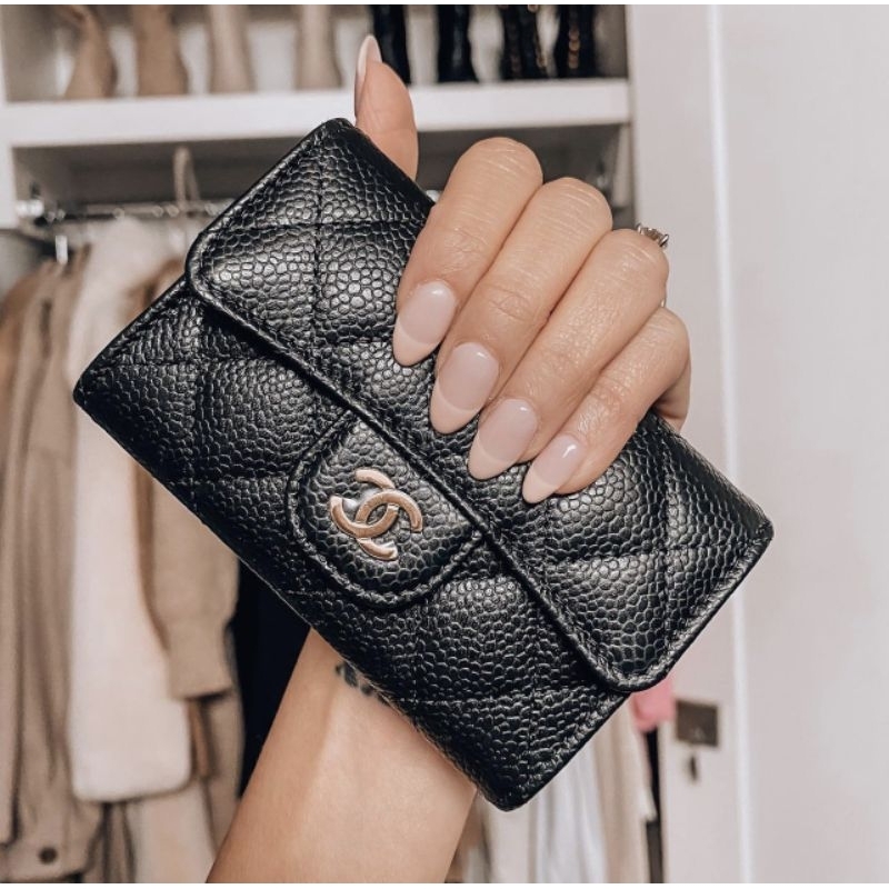 Ví nữ ngắn cao cấp da thật hàng super 3 màu khóa vàng da sần xinh xỉu luôn