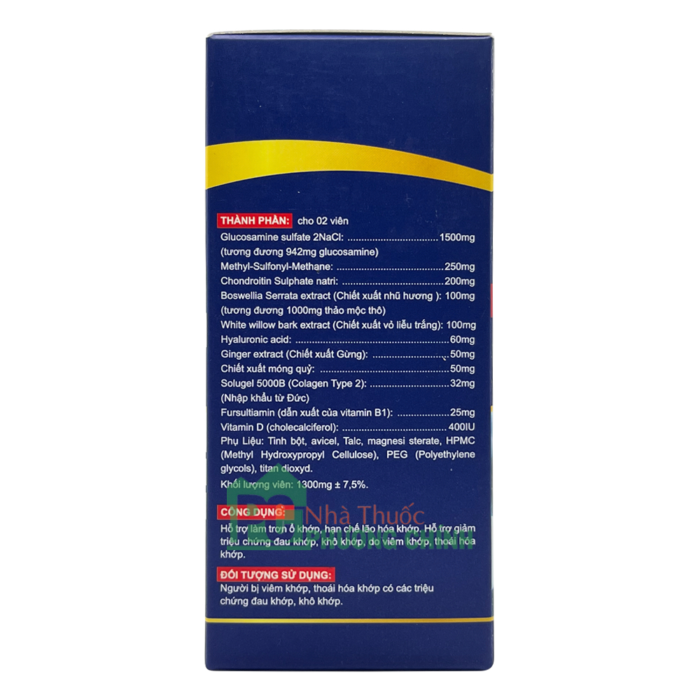 Glumax Plus Eurovit - Hỗ Trợ Giảm Các Triệu Chứng Đau Khớp, Khô Khớp (Hộp 60 Viên)