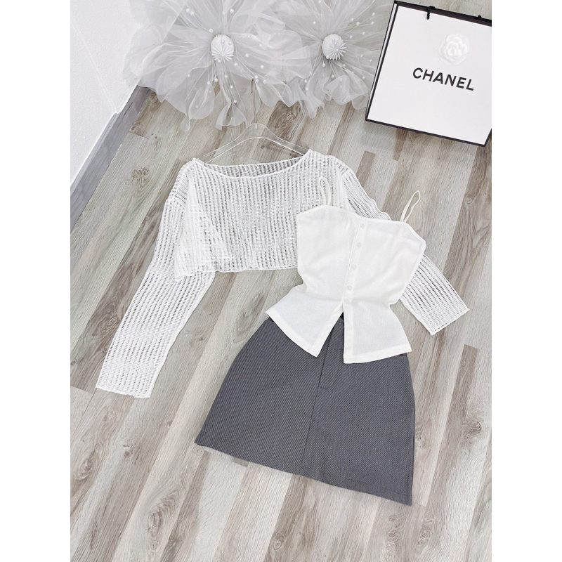 SÉT ÁO REN CVAY XÁM 3 MÓN