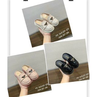( PHOM BÉ TĂNG SIZE) Sục thời trang da bóng tam giác thoáng chân cho bé gái