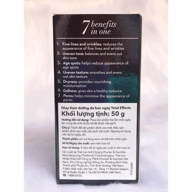 Kem Dưỡng OLAY Total Effects 7in1 Ban Ngày 50gr