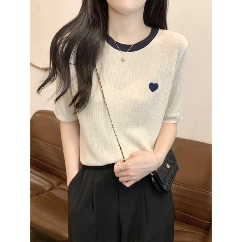 Áo thun gân SUESS TEE trái tim