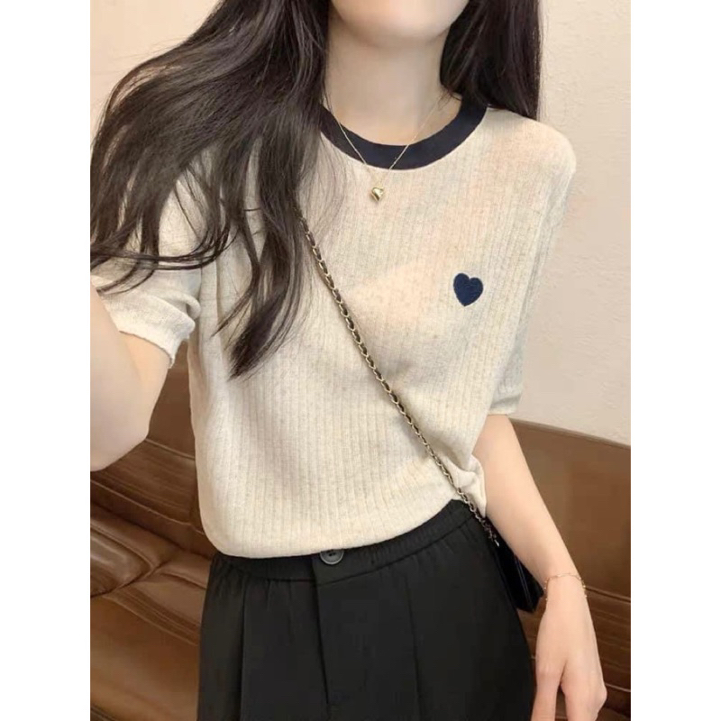 Áo thun gân SUESS TEE trái tim