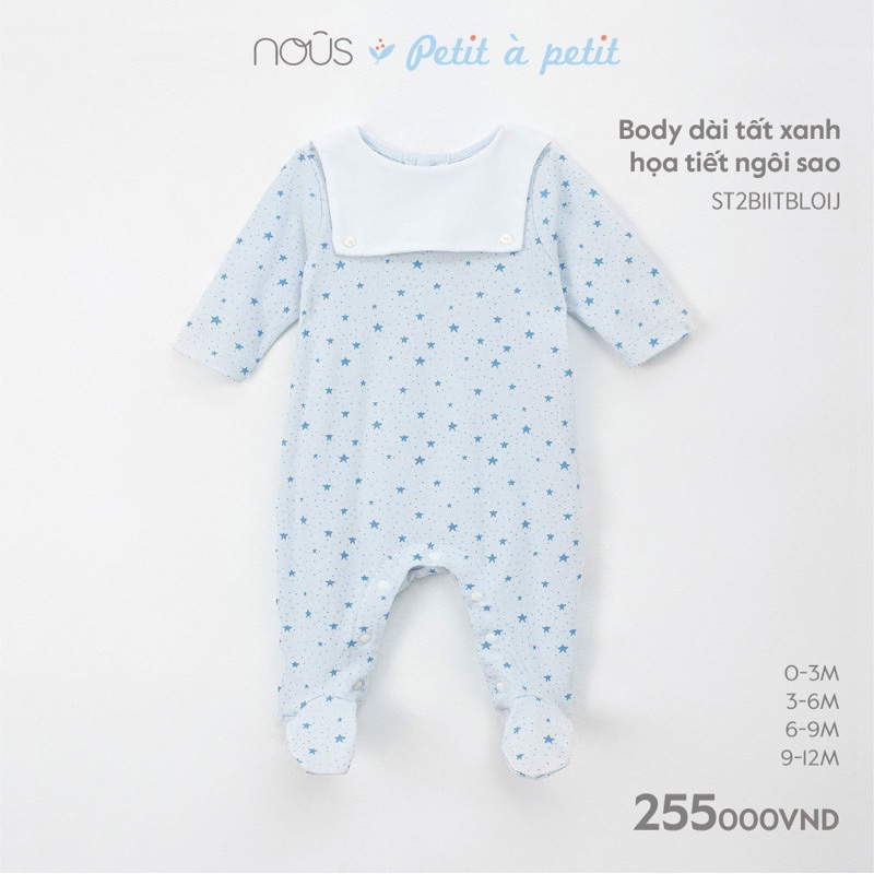 Bộ body sơ sinh cho bé trai, bé gái Nous