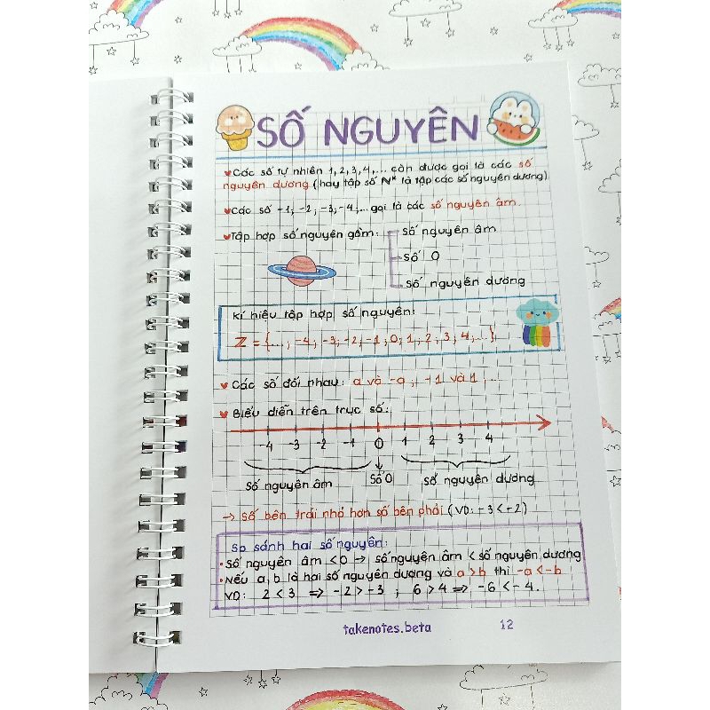 Sổ lò xo Takenote Văn - Toán 6