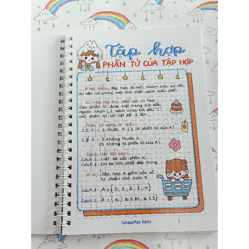 Sổ lò xo Takenote Văn - Toán 6