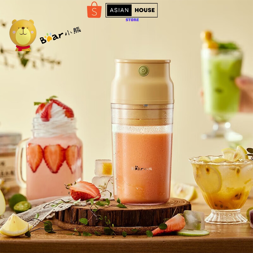 Máy Xay Sinh Tố Cầm Tay Bear LLJ-Q04H6 Pin Sạc Dung Tích 300ML Bảo Hành 12 Tháng