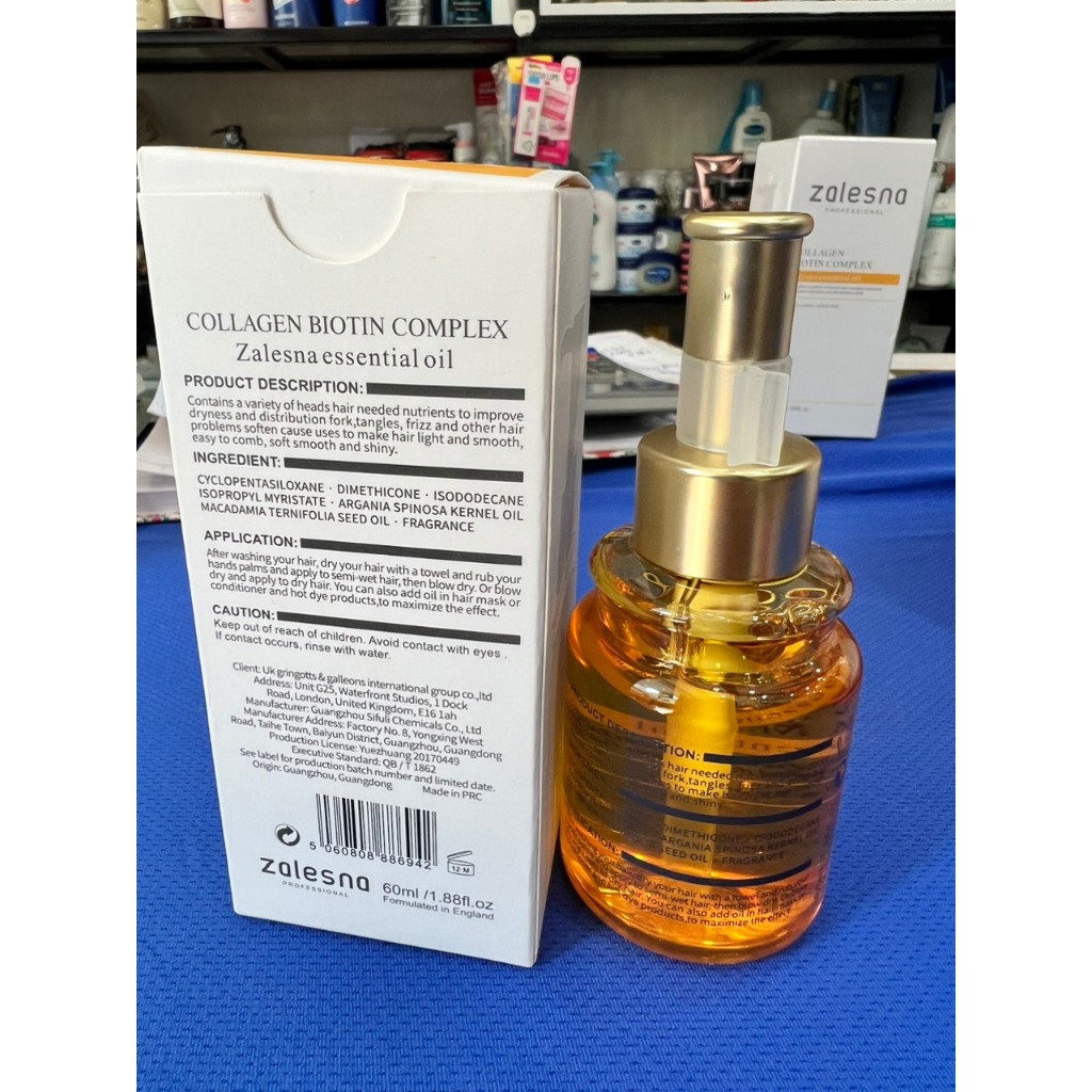 Tinh Dầu Dưỡng Tóc Biotin Collagen Complex Zalesna Essential Oil 60ml