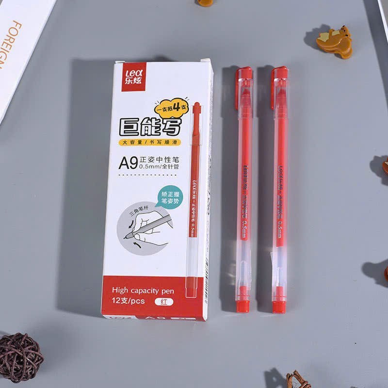 Hộp 12 Cây Bút Gel Nắp Lex A9 Ngòi 0.5mm