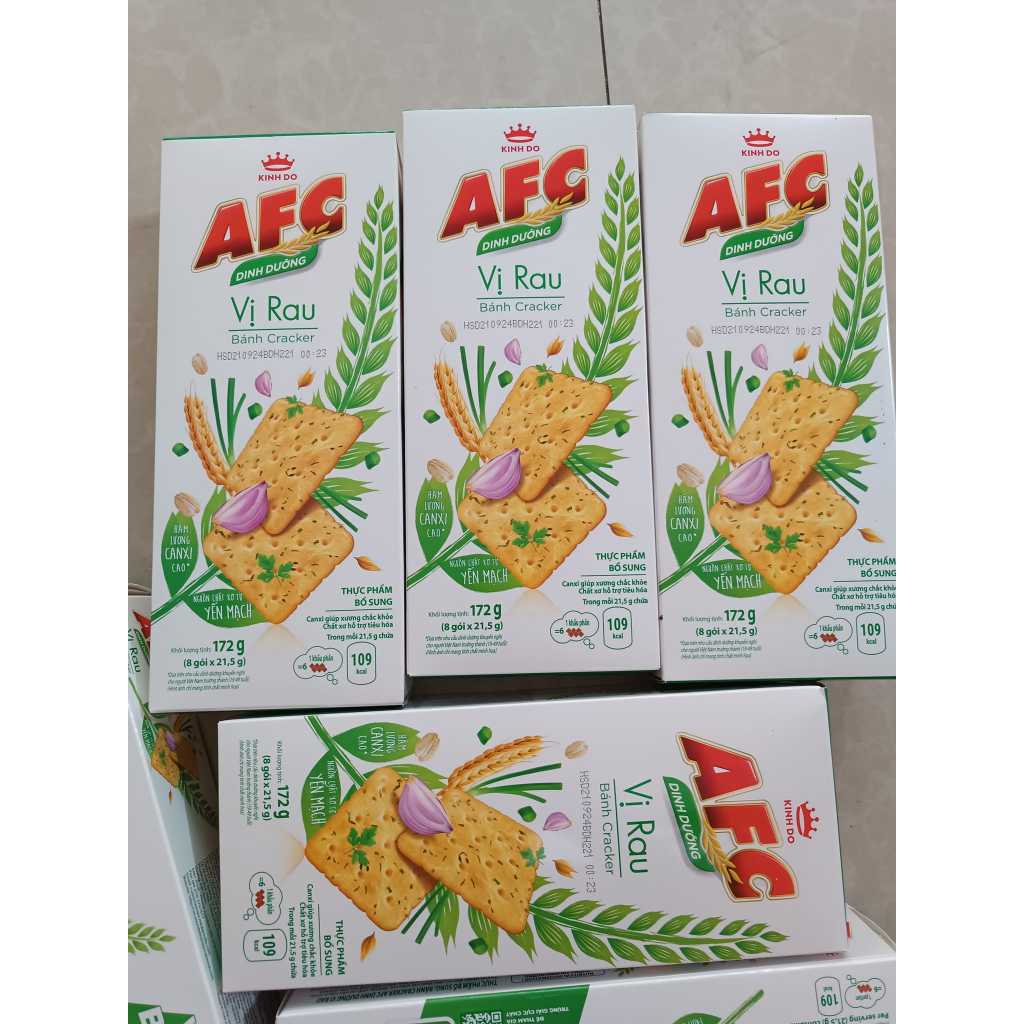 Bánh Dinh Dưỡng AFC Vị Rau củ 172gr date mới.