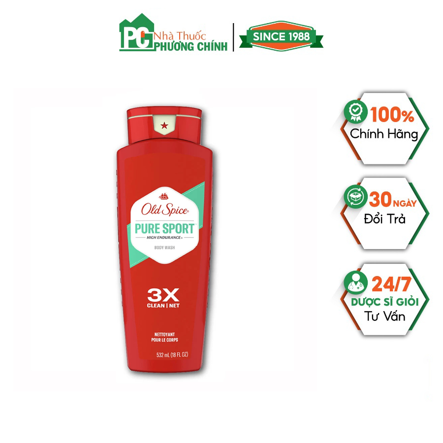 Sữa Tắm Old Spice Pure Sport Hương Năng Động (Chai 532ml)
