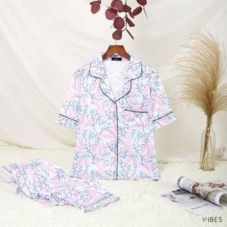 VIBES Đồ bộ Pijama dài Lụa Gấm cao cấp Wendy Long Py Set