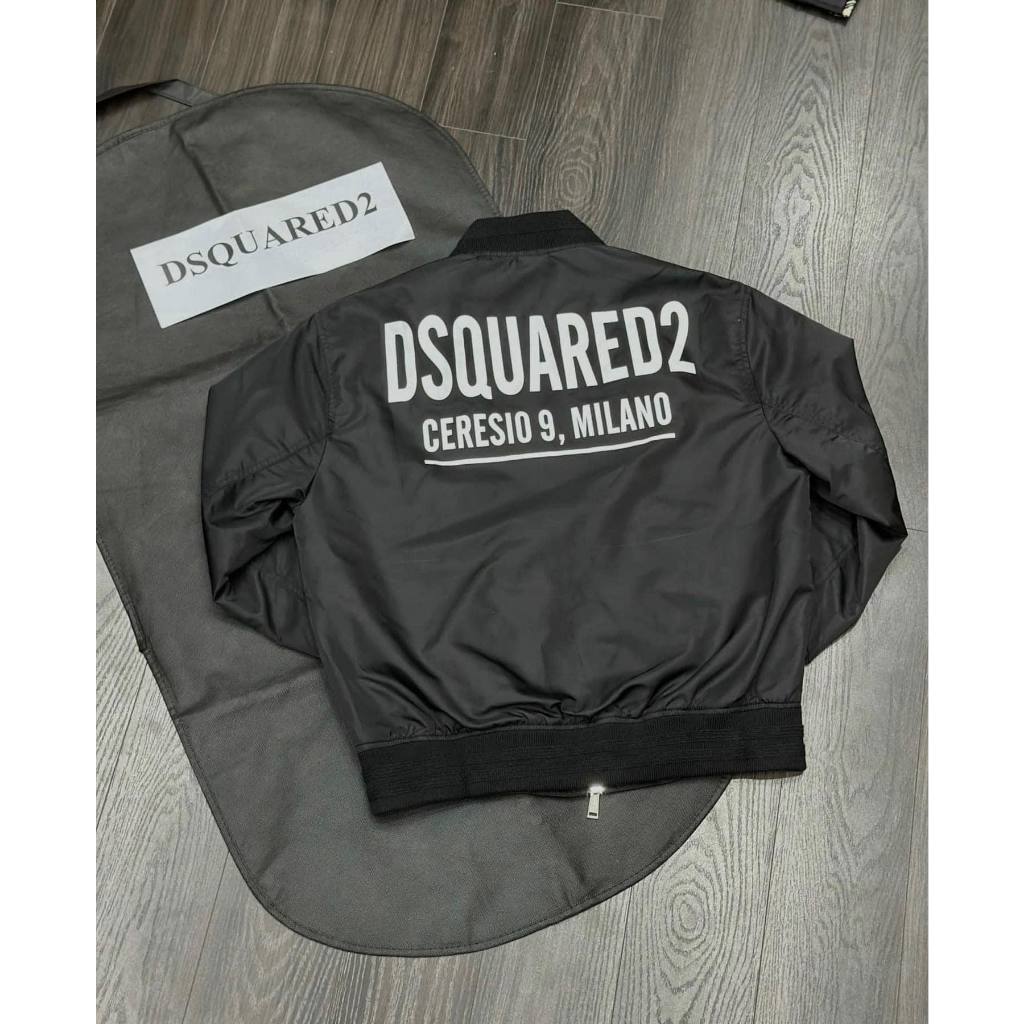 Áo Gió Nam DSQ Milano 290 Màu Đen Thời Trang Nam Chất Liệu Gió Full Size S M L XL