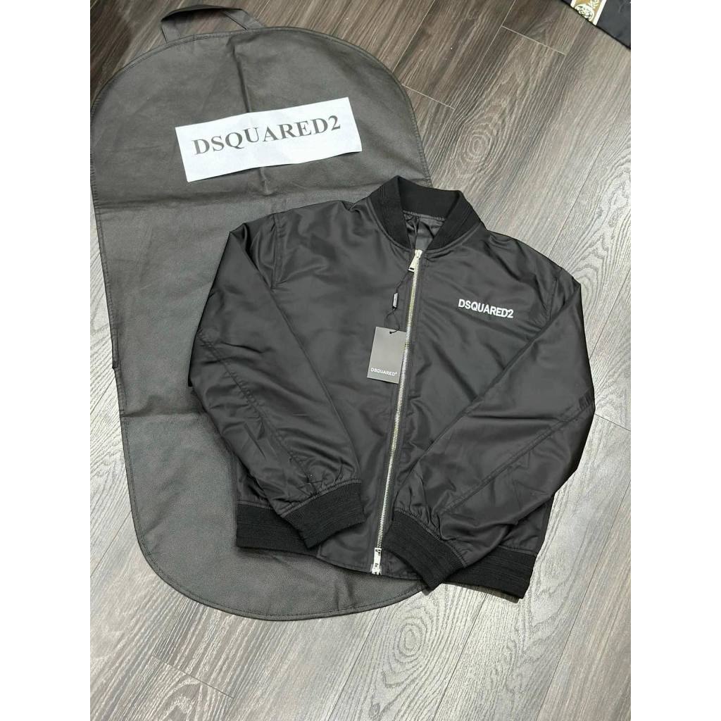 Áo Gió Nam DSQ Milano 290 Màu Đen Thời Trang Nam Chất Liệu Gió Full Size S M L XL