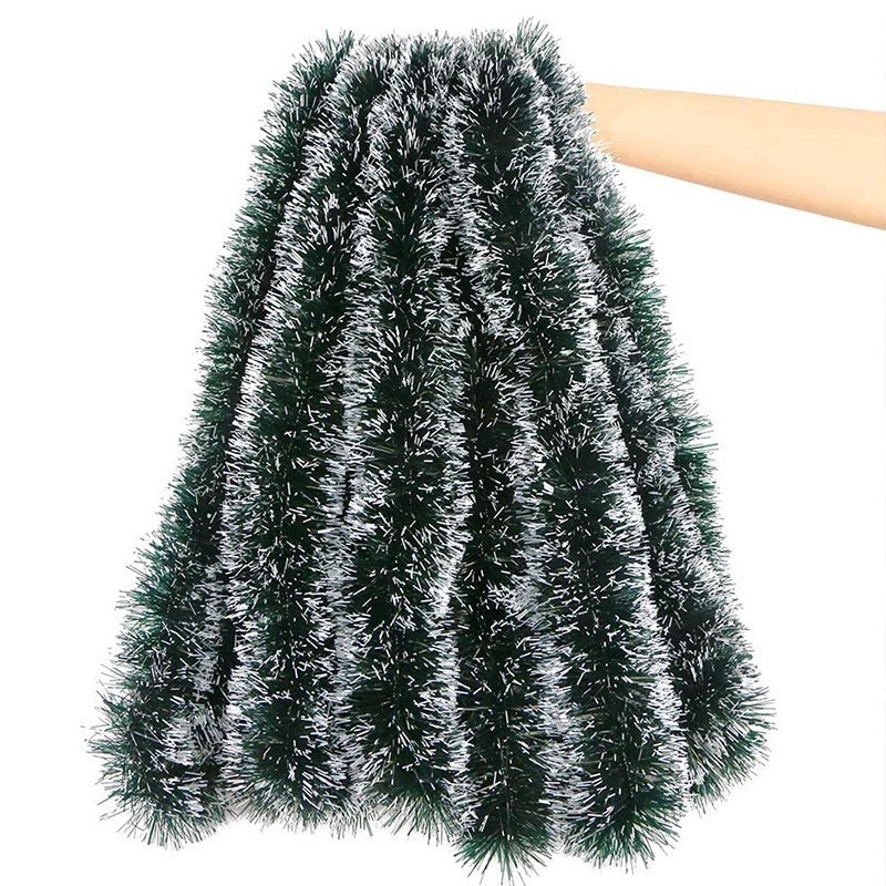 Phụ kiện noel dây đuôi chồn trang trí cây thông rộng 9cm dài 2 mét