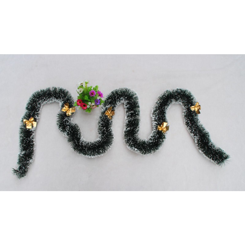 Phụ kiện noel dây đuôi chồn trang trí cây thông rộng 9cm dài 2 mét