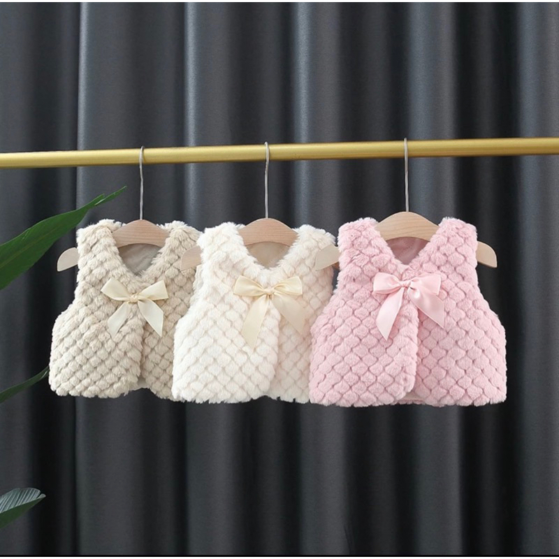 Áo cho bé gái, Áo khoác cho bé, Áo gile lông quảng châu cao cấp cho bé. Size 6-16kg