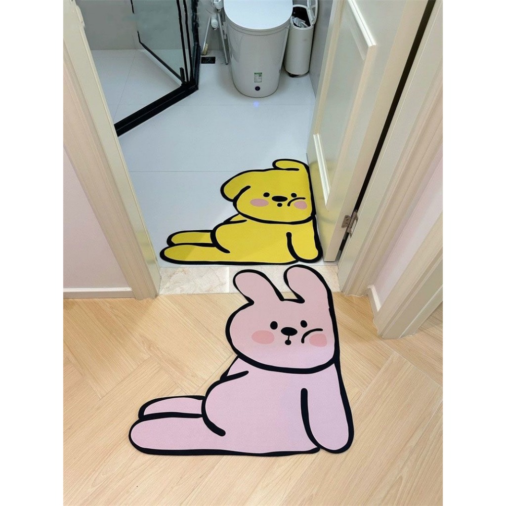 Thảm lau chân siêu thấm decor trang trí trải thềm nhà tắm, nhà bếp, trang trí phòng ngủ form vuông Trang Xuka