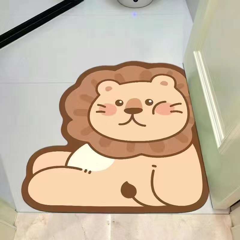 Thảm lau chân siêu thấm decor trang trí trải thềm nhà tắm, nhà bếp, trang trí phòng ngủ form vuông Trang Xuka