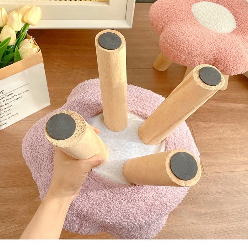 Ghế đôn mini đệm hình hoa nhiều màu cute decor trang trí, siêu chắc chắn Trang Xuka