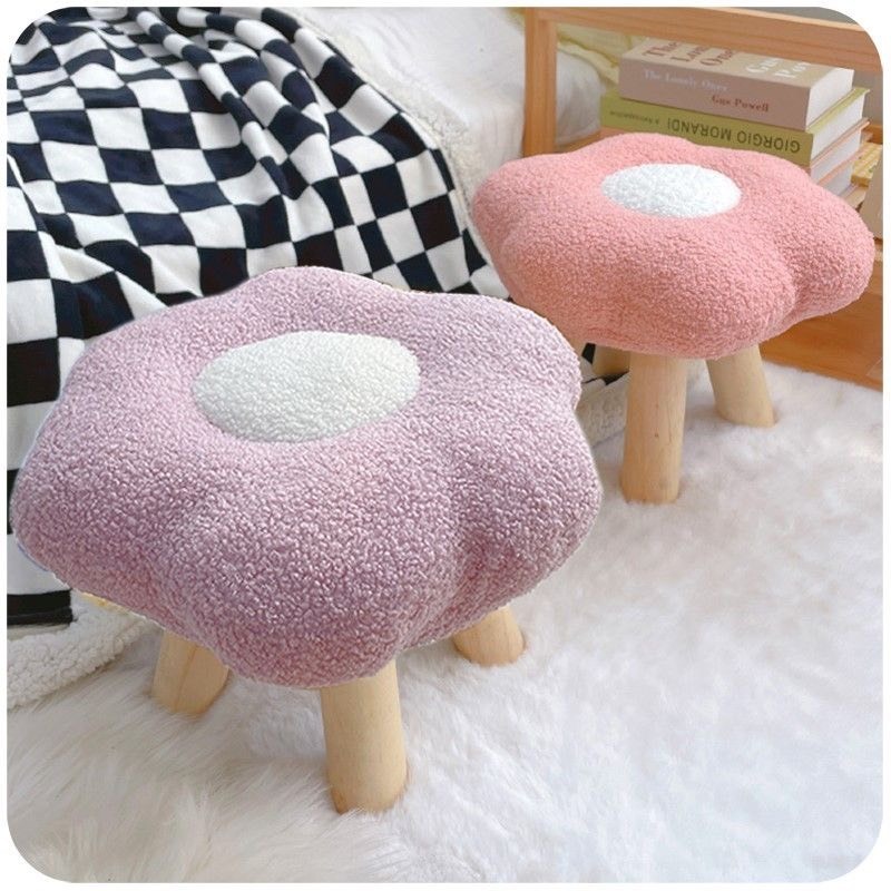 Ghế đôn mini đệm hình hoa nhiều màu cute decor trang trí, siêu chắc chắn Trang Xuka