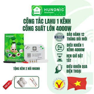 Công tắc wifi Lahu 4000W Hunonic dùng cho máy bơm, bình nóng lạnh Công tắc điều khiển từ xa qua điện thoại