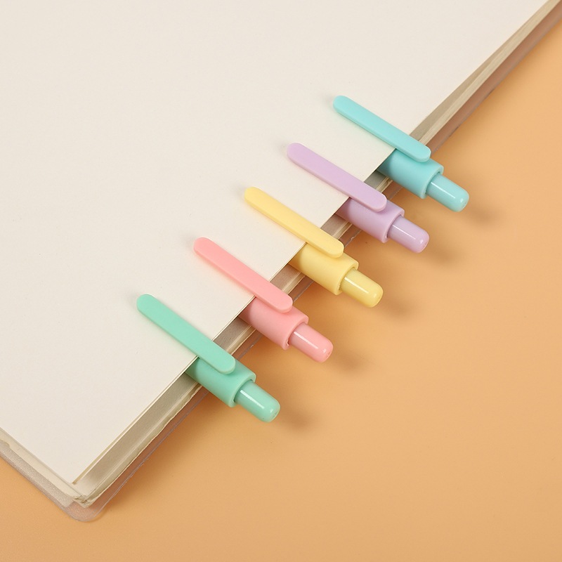 Bút bi bấm mực Gel đen vỏ màu Macaron ngòi 0.5mm bắt mắt _ BeTiny Stationery