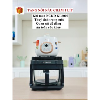  Nồi chiên không dầu kalite KL6000 Giỏ Chiên Thuỷ Tinh Borosilicate 6.0Lit 8 Chức Năng Nướng Hàng Chính Hãng 