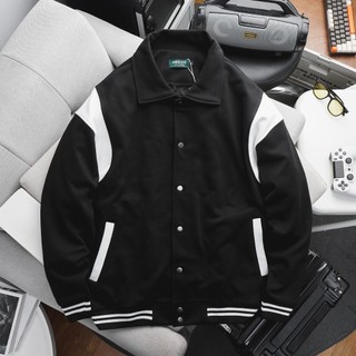 Big size - Áo khoác bomber, varsity phối 2 màu thời trang form big size <130kg - cổ SM