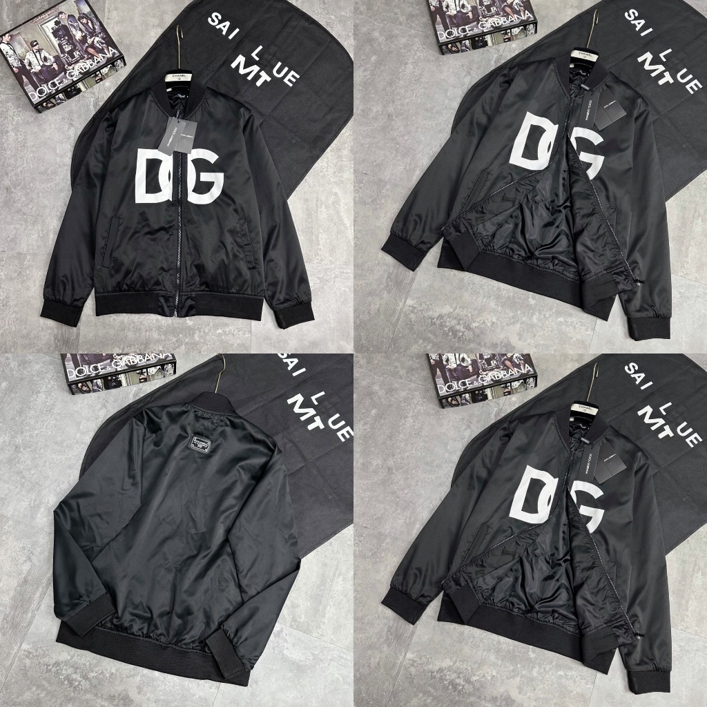 Áo khoác Gió Họa Tiết D.G Trước Ngực . Áo khoác Bomber Nam Nữ Siêu Cấp