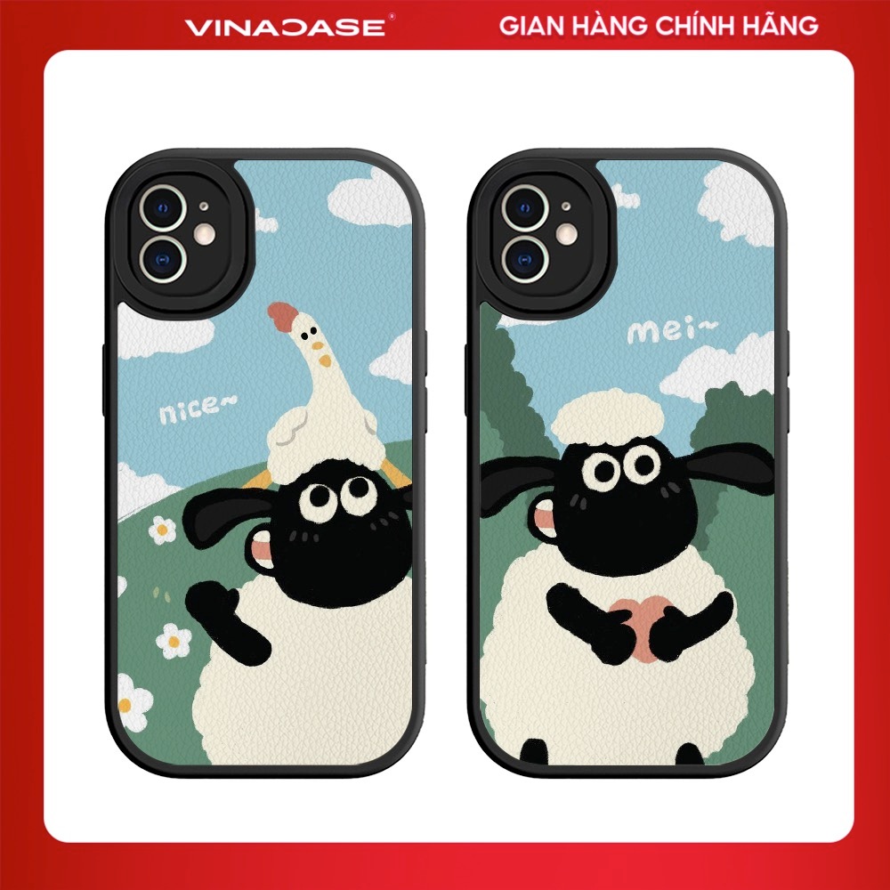 Ốp lưng Vina Case Iphone 6S/6 Plus/7G/8G/X/Xs/11/12/....dẻo cạnh vuông Pro Camera hình Cừu xanh