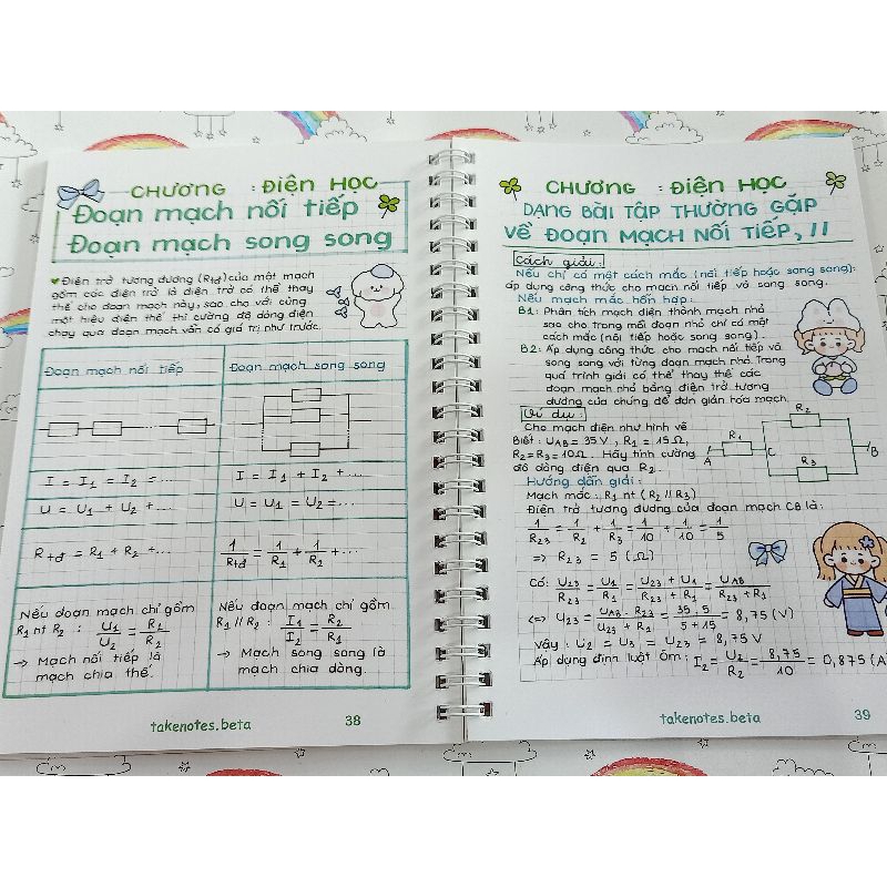 Sổ lò xo Takenote Lý - Hoá - Sinh
