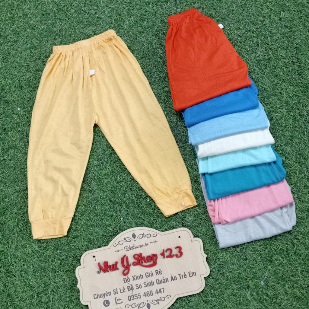 Quần Dài Thun Lạnh Minky Moon Không Họa Tiết Cho Bé Trai Bé Gái